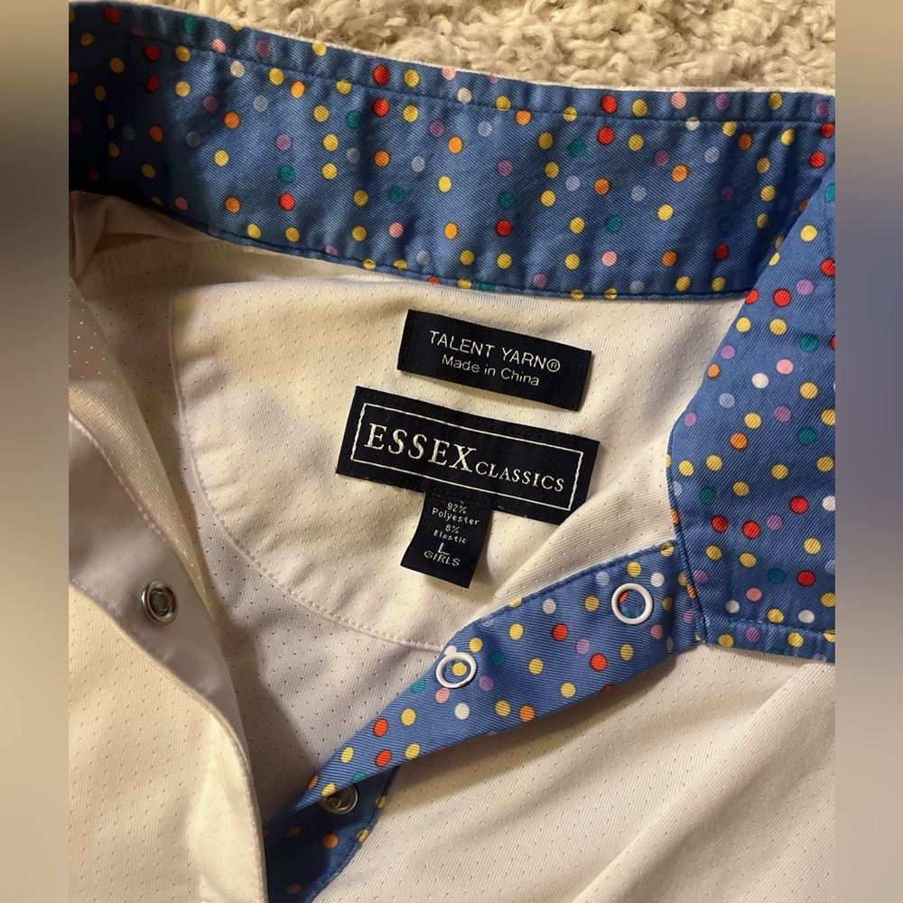 Essex Classics Girl’s Long Sleeve Show Shirt- Large